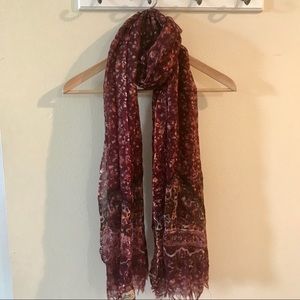Lucky Burgundy Print Scarf